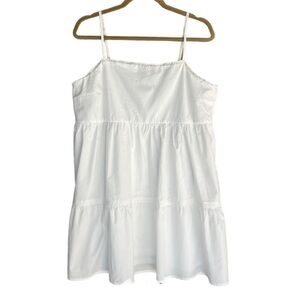 Wild Fable White Eyelet Lace Tiered Babydoll Mini Dress